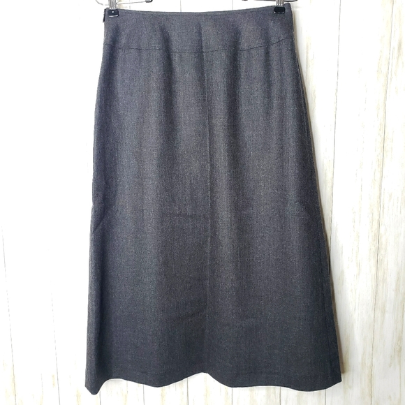 Vintage Harve Benard Skirt A-Line 100% Wool Women's Size 6 Petite Gray - Picture 2 of 9